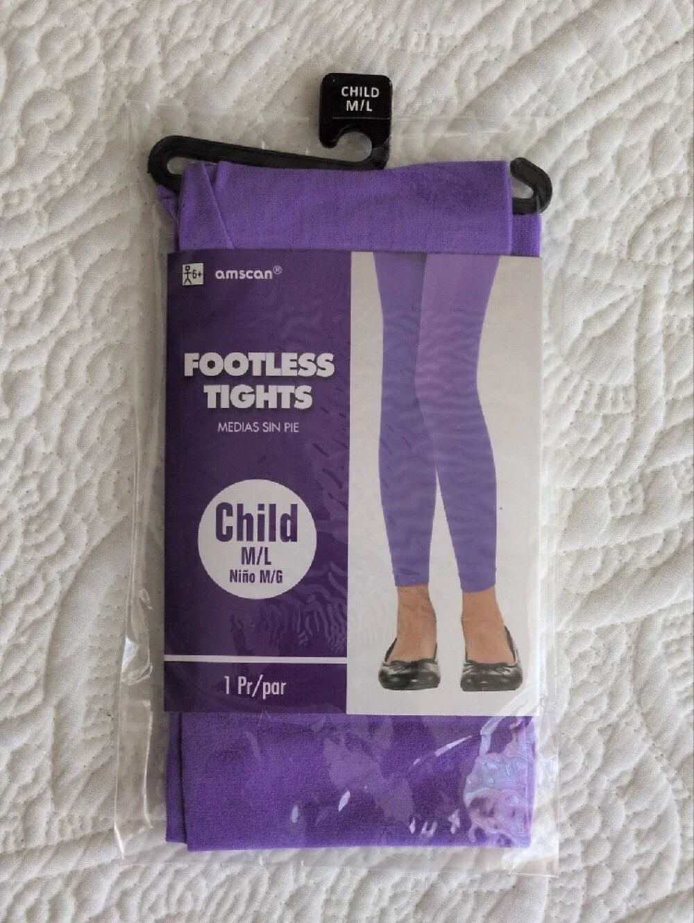Amscan Purple Child Footless Tights - M/L